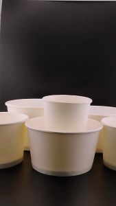 JKM 25/50pcs Disposable Paper Bowl: Plain & Printed Design Food Storage Container