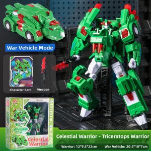 Transformable Robot Toy Ducky T-Rex Triceratops 1pc