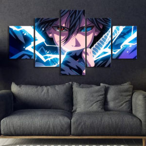 KAYOU | Unframed 5 Pieces Uchiha Sasuke Rinnegan&Sharingan NARUTO Anime Poster Fan Art Canvas Painting Bedroom Wall Decor Paintings Gift