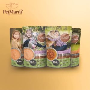 PetMarra Natural Meat Loaf Puppy Wet Food Pouch up to Ages 18 Months Lamb Vegetables Flavor 130g BUNDLE OF 12 - PetMate