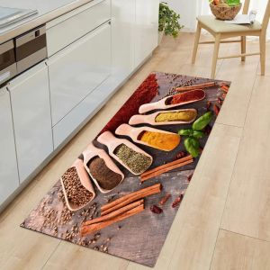 VIKAMA Đơn Giản Bộ Đồ Ăn Nhà Bếp Thảm Trải Sàn Chống Thấm Nước Dễ Dàng Làm Sạch Lớp Lót PVC Thảm Polyester Cho Phòng Giặt Đồ Lối Vào Trang Trí Nhà Cửa