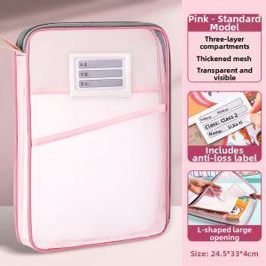 Large Capacity Multi-layer Classification Pouch Document Bag