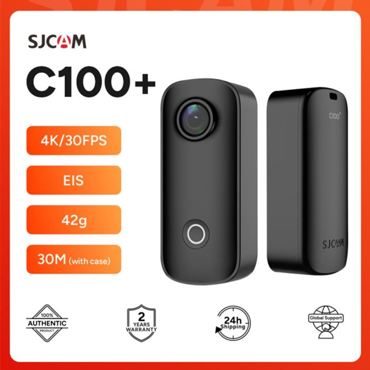 SJCAM C100 Plus Action Cam 4K Electronic Image Stabilization 2.4G WiFi 30M Waterproof With Case Sport Camera Black White