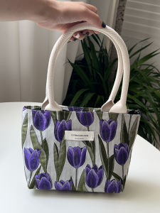 Original Homemade 2023 K-style New Arrival Small Hand Bag Walking Bag Canvas Bag Easiest for Match Flowers Small Handbags