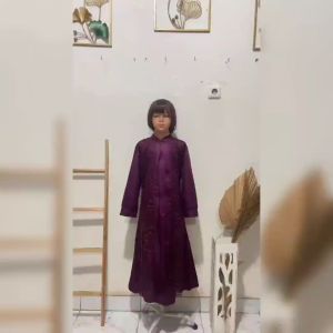Gamis Anak Perempuan Terbaru 2025/Maxi Shakira Kids 3-14 Tahun Matt Moscrepe Mix Brokat Mutiara