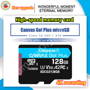 🔥100%Original Product+FREE Shipping+Free Send adapter+card reader🔥Kingston Canvas Go Plus Micro SD Card with Adapter (64GB/128GB/256GB/512GB/1TB/2TB) Class10 UHS-I U3 V30 A2