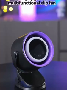 100 Gears Clip Electric Fan Rechargeable Desk Fan Strong Wind Turbo Air Circulation Fan with Digital LED Display Portable Fan