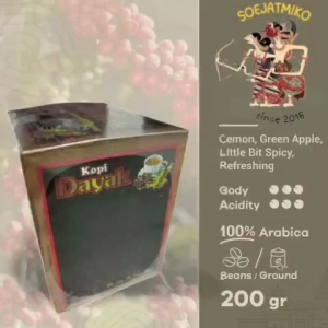 kopi hitam cap dayak asli kalmantan kopi giling mantap