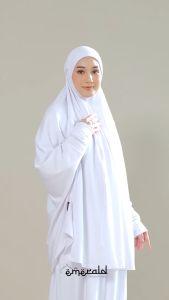 ZAHRAH Telekung Denim Zahrah Umrah (With Zip) Telekung Umrah Berlengan Telekung Lycra Denim