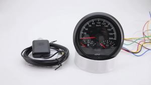 RYSJM | 85mm 3 IN 1 Gauge 120kmh 200km/H GPS Speedometer+Fuel Level Meter+Voltmeter VOLT Speed Meter For 12V 24V Car Marine Boat Truck