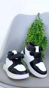 TinaHao High-Top Shoes For Kids boys With Magic Tape Color blocking For Casual Sneakers