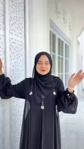 Mafaza Baju Gamis Abaya Elegan Wanita Kekinian Remaja Aesthetic Muslim Lebaran Terbaru 2025 Viral