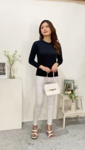 Kaos Manset Lengan Panjang Turtleneck - Manset Leher Tinggi - Manset Dalaman Wanita - Mangset Muslimah - Dalaman Kaos Polos Hitam & Putih Lengan Panjang Bahan Kaos Spandex Casual - Lazada