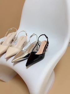 Silver Pointy High Heels Fashion Sandals