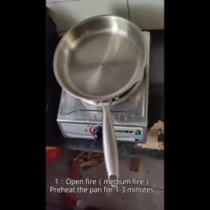26/28/30cm Pure Titanium Uncoated Frying Pan Fish‑Scale Hammer Pattern Healthy Cookware for Home Kitchen Cooking