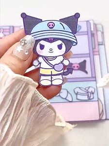 Mainan Diy Quiet Book / Buku Aktivitas Kreasi Anak paperdoll Motif Sanrio Kuromi Melody Gift set