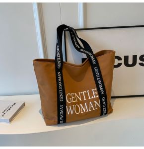 Large Capacity Canvas Shoulder Bag for Women Commuter Tote Bag School Class Handbag Stylish Korean Style Soft Fabric Bag