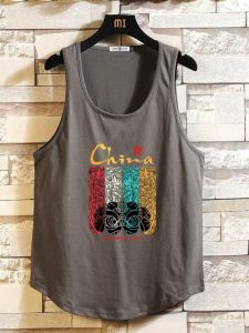 Áo Vest Không Tay Cotton Phong Cách Mỹ Rộng Rãi Mùa Hè 2023 Áo Thun Thể Thao Thường Ngày Không Tay Thời Trang Mùa Hè