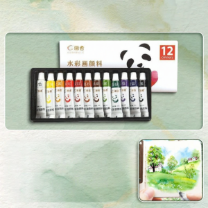 BAIZHI | Portable Mini Walnut Wood Watercolor Set