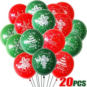 New Merry Christmas Letter Balloons Santa Claus Snowflakes Bells Printed Balloon For Birthday New Year Party Decoration Supplies