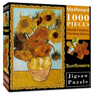 Xếp Hình MaxRenard 1000 Mảnh Dành Cho Người Lớn-Van Gogh Thiết Kế Hoa Hướng Dương Giấy Thân Thiện Với Môi Trường Đồ Chơi Giáo Dục Quà Tặng Giáng Sinh