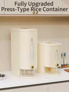 【Arfex】Dispenser Beras Mewah Estetik Kotak Tempat Wadah Penyimpanan Beras Rice Tempat Penyimpanan Beras Food Grade Anti Kutu Otomatis 5Kg 10Kg
