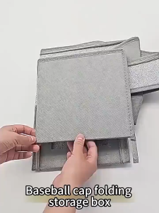 Baseball Cap Organizer Storage Box Large Capacity Stackable Handle Design Door Mounted Closet Hat