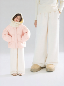MUCMUKN | Lace Fleece Soft Fluffy Thick Sweatpants for Girls Winter New