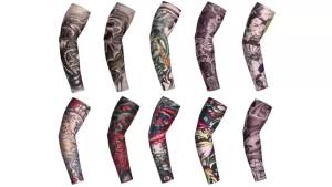 Thể Thao Mùa Hè Ice Sleeves Tattoo Arm Sun Protection Liền Mạch Đàn Hồi Thoáng Khí Cho Người Lớn Đi Xe Đạp Lái Xe Ngoài Trời