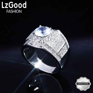 แหวนผู้ชายเพชรสุดหรู925เงินสเตอร์ลิง