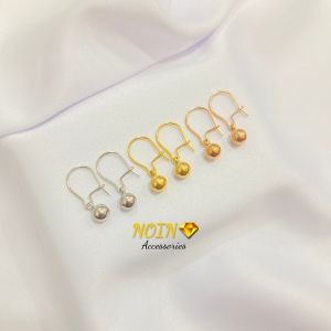 Anting Wanita Titanium Anti Karat Polos Pentol Korean Earing Aksesoris Fashion Murah