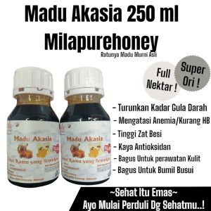 MADU HUTAN AKASIA 250 ML MERK MILA PURE HONEY