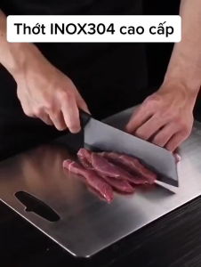 Thớt Inox Japan Nhật Bản Thớt Inox 304 35cm X 25cm Chống Mùi Chống Nấm Mốc Không Gỉ Sét - Thớt Kháng Khuẩn Chống Mùi Siêu Xịn Bền Chắc Dễ Dàng Sử Dụng Vệ Sinh ( Bảo Hành 2 NĂM )
