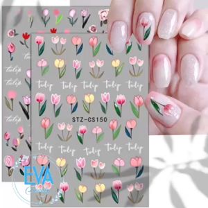 Sticker Dán Móng Tay 3D Chống Nước Hoa flower Collection Hoạ Tiết Hoa Tulip Mùa Hè Sweet Tulip Art CS149 / CS150