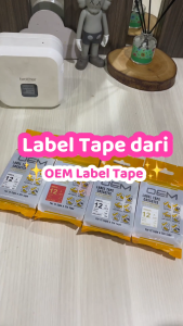 OEM OZE 12MM X 8M LABEL TAPE untuk PTOUCH PRINTER LABEL STIKER