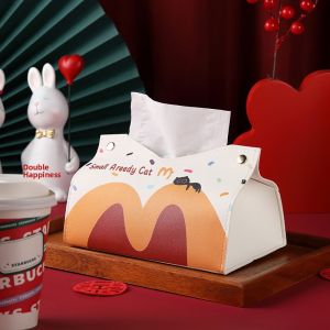 Simple Creative Tissue Holder Living Room High-End Decoration Tissue Box Restaurant Car Small-Niche Design Storage Organizer