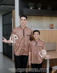 Up Baju Koko Couple Ayah dan Anak Model Koko Yusuf Terbaru kain Toyobo import