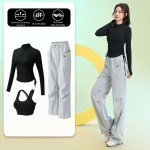 BAISILING | Womens Running Track Suit Quick Dry Zipper and Drawstring Fall Season