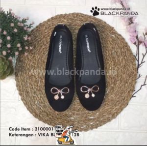 flatshoes sepatu blackpanda wanita terbaru kekinian model vika sepatu wanita terbaik