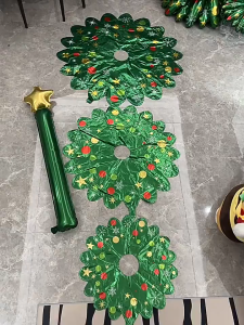 🎈แถมปั๊มลมและไฟตกแต่งฟรี🎈ลูกโป่งฟอยล์ ลูกโป่งฟอยล์ ลูกโป่งคริสต์มาส 130*73CM ยืน4D คุณภาพดี ของตกแต่งคริสต์มาส Christmas Balloon