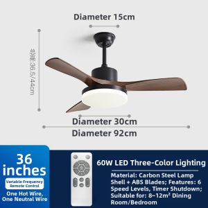 PUYU | High Power Vintage Inverter Fan Chandelier