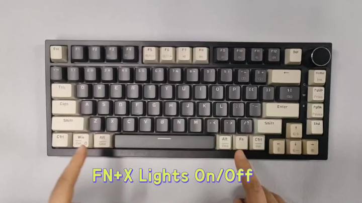 400PRO 75% Wireless Creamy Mechanical Keyboard Black, Gasket Hot Swappable RGB Gaming Keyboard, Bluetooth/2.4GHz/USB-C Thocky Keyboard with Pre-lubed Cream Grey Switches (82 Black)