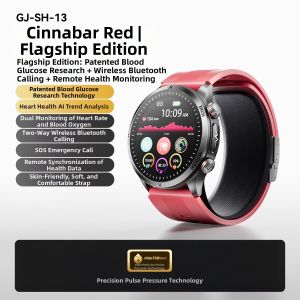 Multi-Health Monitoring Smartwatch Blood Sugar Blood Pressure Uric Acid Cholesterol Heart Rate Oxygen Saturation Tracking Bluetooth Communication