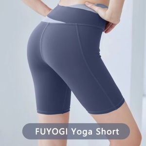 FUYOGI Yoga Short Pants Women Running Sport Pants Peach High Waist Leggings Fitness Summer Pants
