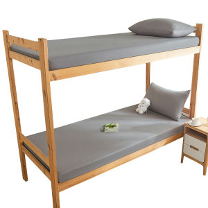 Washable Cotton Bed Canopy for Dormitory Single Bed Three-Piece Set University Student Mattress Cover Quilt Sheet Set 2024