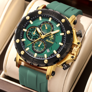 YaLaLuSi Brand 1 Quartz Watch with Calendar Function 3D Raised Dial Comes with an elegant gift box and jewelry polishing cloth