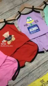 Combo 4 bộ 2 dây họa tiết hoạt hình xinh xắn cho bé gái 7-20kg