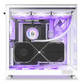 NZXT H6 Flow RGB DIY Gaming Case ATX เมนบอร์ดคอมพิวเตอร์เดสก์ท็อปวัสดุเหล็กโครงสร้างกลางทาวเวอร์ Water Cooling. 