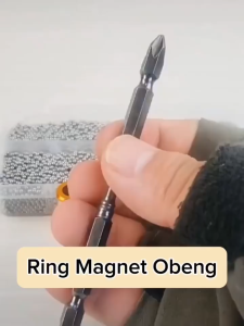 Ring Magnet Obeng Cincin Magnetik Ekstensi Bit Obeng Heksagonal 635mm 1/4 inci Elektrik Pasang Lepas Sekrup Baut Mur Paku Konversi