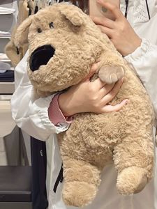 Cute Dog Plush Toy Pillow Soft Stuffed Doll for Girls Sleeping Birthday Gift Puppy Dog Plushie Cushion Huggable Toy